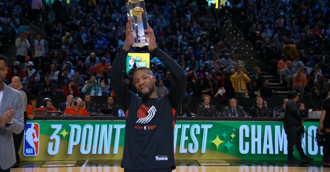 Damian Lillard remporte le concours à trois points