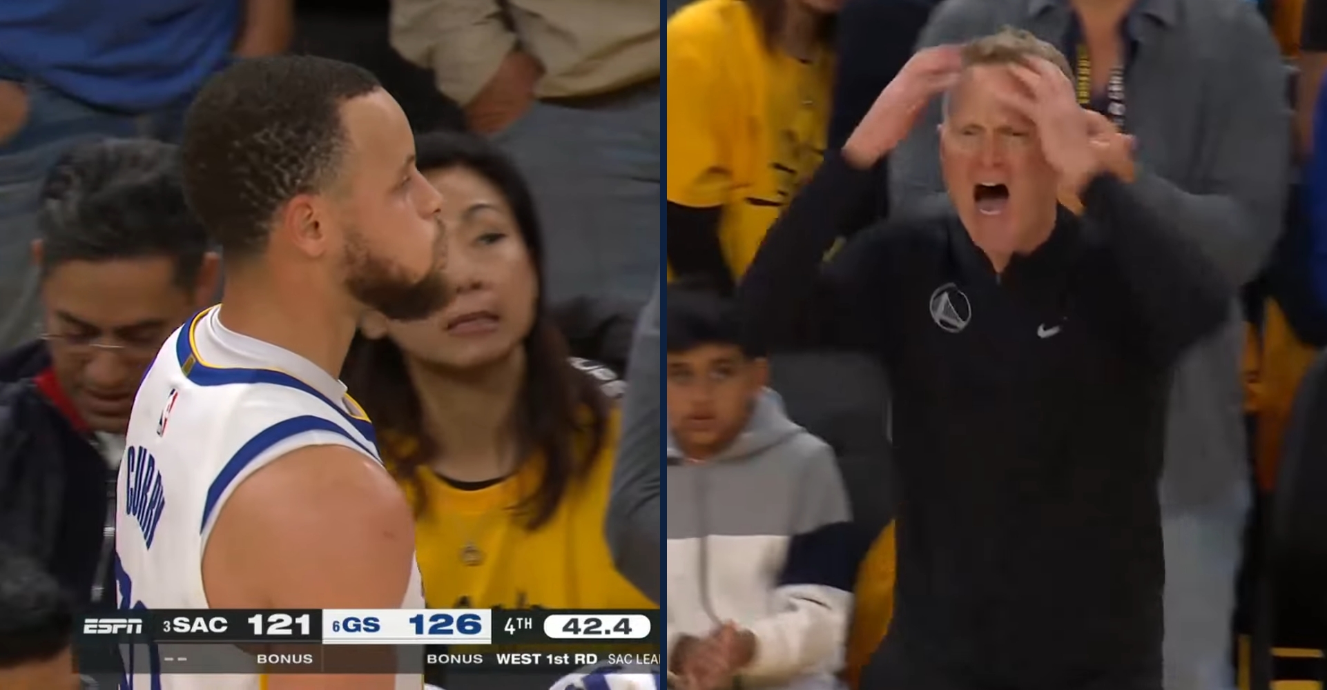L’erreur de Stephen Curry qui a failli couter la victoire aux Warriors