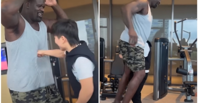 Shaq se fait « soulever » par l’une des meilleures combattantes UFC de la planète