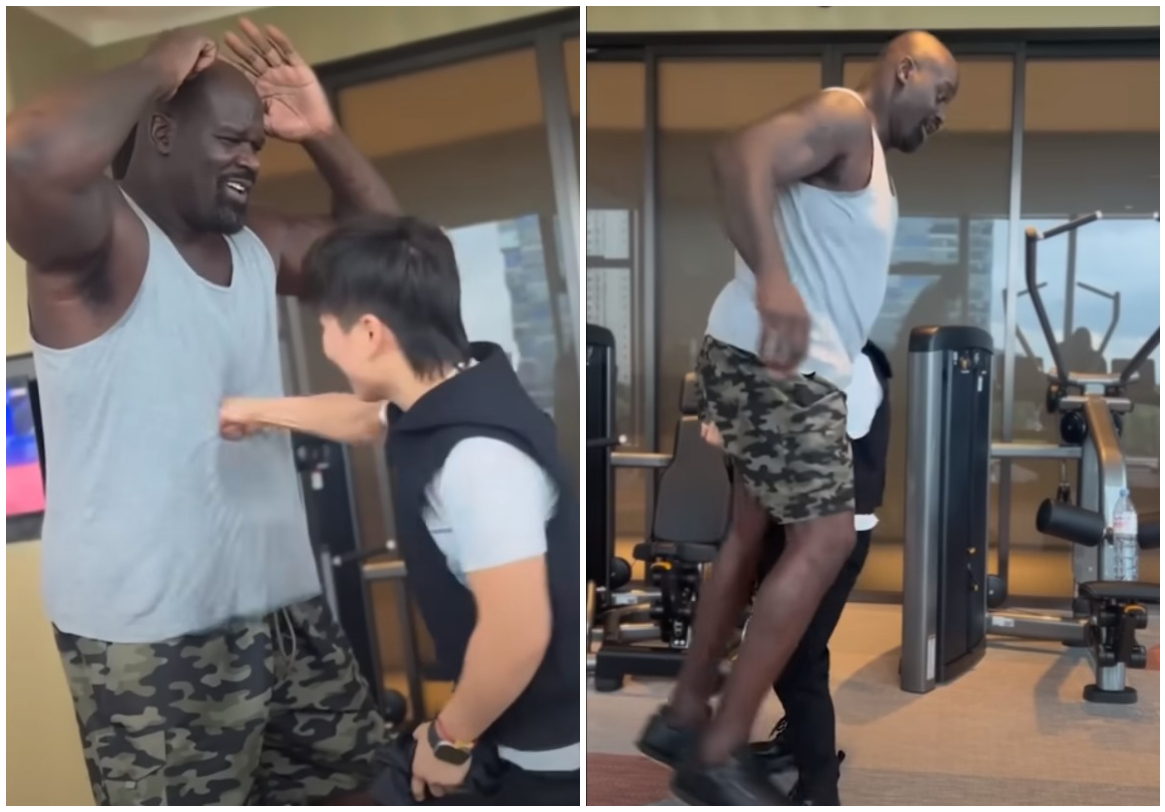 Shaq se fait « soulever » par l’une des meilleures combattantes UFC de la planète