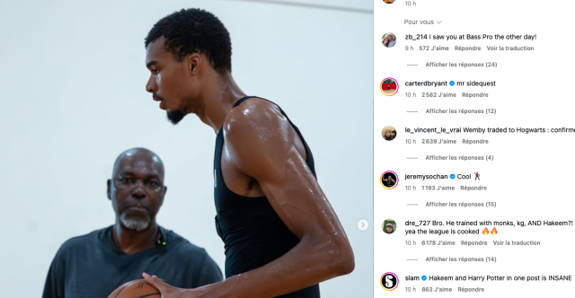 Wembanyama fier de sa collab avec Olajuwon