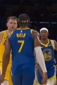 Lakers vs Warriors : ambiance tendue, Doncic et Hield se chauffent