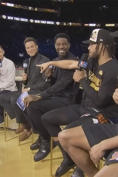 Jalen Brunson chambre Dirk Nowitzki après le sacre des Knicks