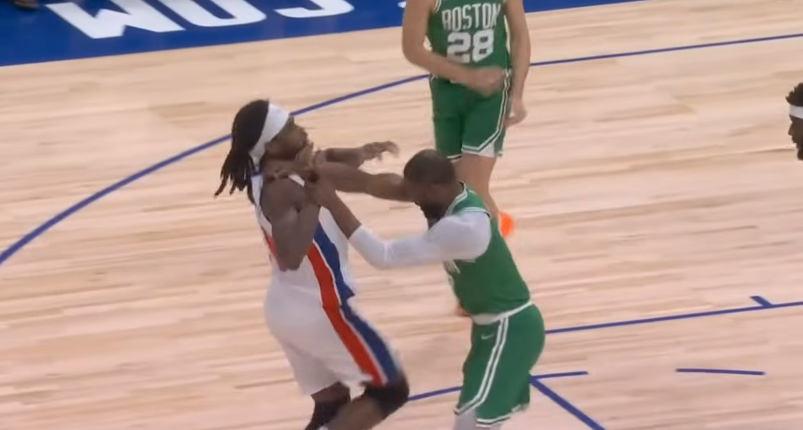 Jaylen Brown et Isaiah Stewart se sont encore embrouillés lors du choc Celtics – Pistons