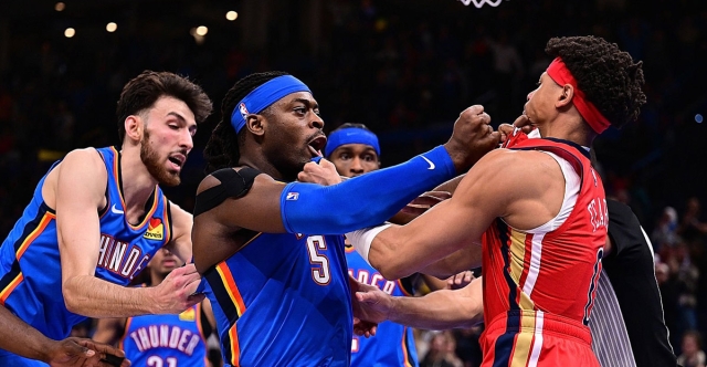 C’est presque parti en bagarre générale à la fin de Thunder – Pelicans