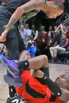 Chaud : Dejounte Murray envoie Jamal Shead au sol puis lui hurle dessus