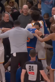 Grosse mêlée et double éjection pour Dyson Daniels et Mitchell Robinson