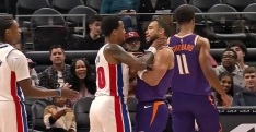 Dillon Brooks fait déjà craquer John Collins : moins de cinq minutes, et ça chauffe !