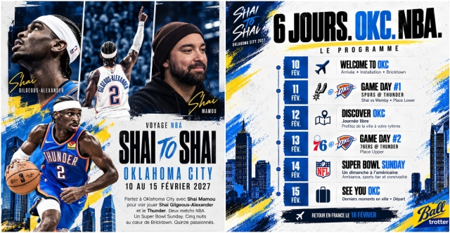 Partez à Oklahoma City avec Shaï pour deux matches fous !